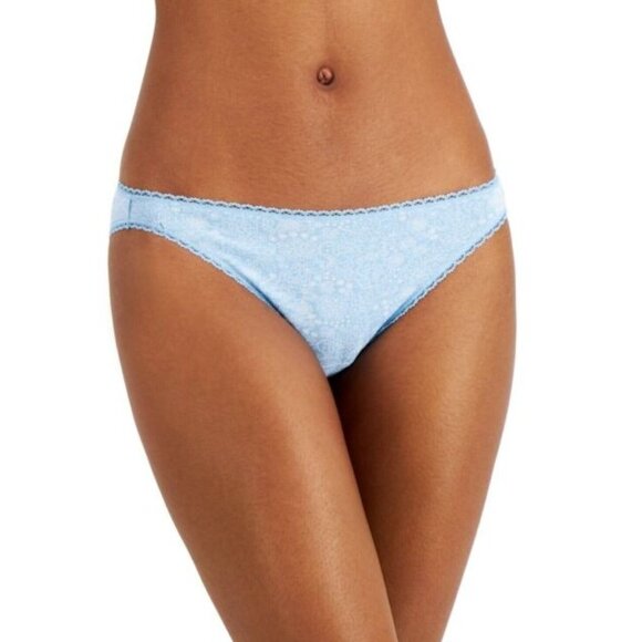 Charter Club Women's Everyday Cotton Bikini Underwear, Airy Blue, Size M, NWT - Picture 1 of 4